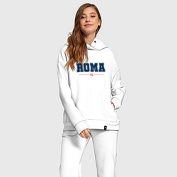 Женский костюм оверсайз Roma FC Classic, цвет: белый — фото 2