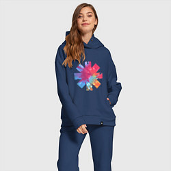 Женский костюм оверсайз RHCP Color, цвет: тёмно-синий — фото 2