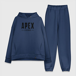 Женский костюм оверсайз Логотип игры Apex Legends, цвет: тёмно-синий