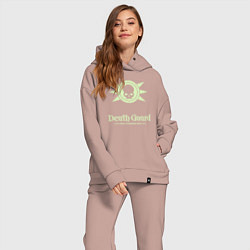 Женский костюм оверсайз Гвардия смерти лого винтаж, цвет: пыльно-розовый — фото 2