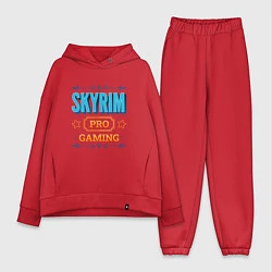Женский костюм оверсайз Игра Skyrim pro gaming, цвет: красный