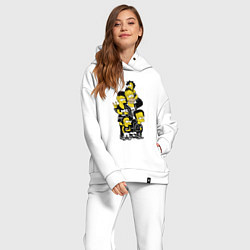 Женский костюм оверсайз Simpsons not dead! Motto, цвет: белый — фото 2