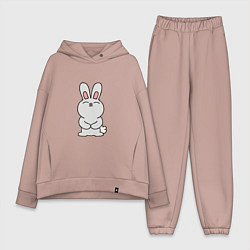 Женский костюм оверсайз Cute Rabbit, цвет: пыльно-розовый