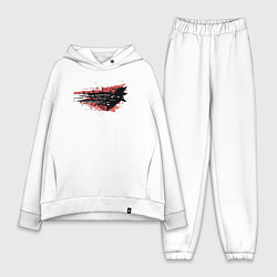 Женский костюм оверсайз Лисьи Гонки, цвет: белый