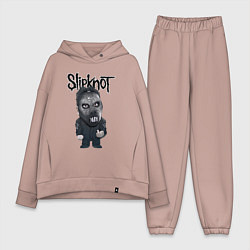 Женский костюм оверсайз Седьмой Slipknot, цвет: пыльно-розовый
