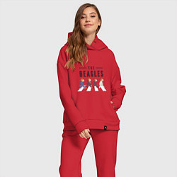 Женский костюм оверсайз Beagles, цвет: красный — фото 2