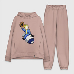 Женский костюм оверсайз Vault boy - bomb rider, цвет: пыльно-розовый