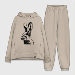 Женский костюм оверсайз Wild rabbit, цвет: миндальный