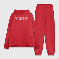 Женский костюм оверсайз Wednesday Logo, цвет: красный