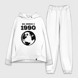 Женский костюм оверсайз На Земле с 1990 с краской на светлом, цвет: белый