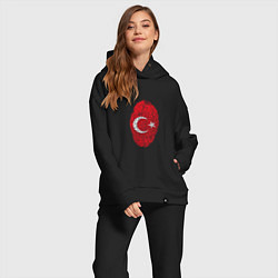Женский костюм оверсайз Отпечаток Турции, цвет: черный — фото 2