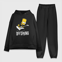 Женский костюм оверсайз Offspring Барт Симпсон рокер, цвет: черный