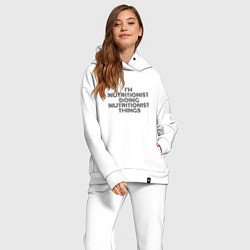 Женский костюм оверсайз Im doing nutritionist things, цвет: белый — фото 2