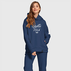 Женский костюм оверсайз Fabulous since 1964, цвет: тёмно-синий — фото 2