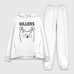 Женский костюм оверсайз The Killers - rock cat, цвет: белый