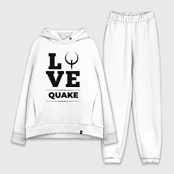 Женский костюм оверсайз Quake love classic, цвет: белый