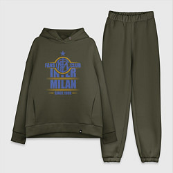 Женский костюм оверсайз Inter Milan fans club, цвет: хаки