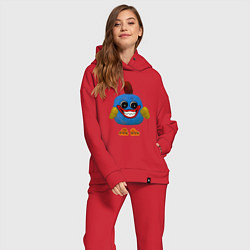 Женский костюм оверсайз Хагги Вагги Chicken - Chicken Gun, цвет: красный — фото 2