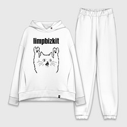 Женский костюм оверсайз Limp Bizkit - rock cat, цвет: белый