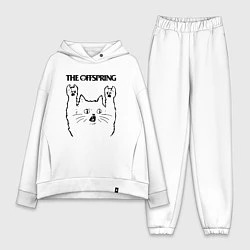 Женский костюм оверсайз The Offspring - rock cat, цвет: белый