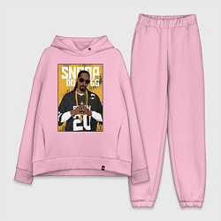 Женский костюм оверсайз Snoop dogg с цепями, цвет: светло-розовый