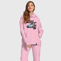 Женский костюм оверсайз Брайан ОКоннер Nissan Skyline R34, цвет: светло-розовый — фото 2