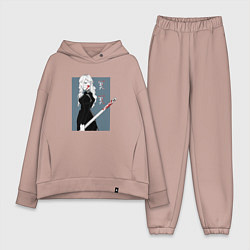 Женский костюм оверсайз Wonderful Mei Mei, цвет: пыльно-розовый