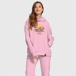 Женский костюм оверсайз Back to the future sun, цвет: светло-розовый — фото 2