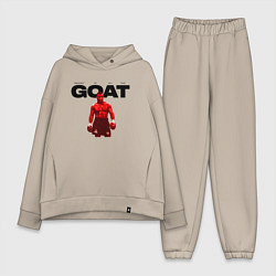 Женский костюм оверсайз GOAT - Mike Tyson, цвет: миндальный