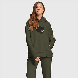 Женский костюм оверсайз Maxwell cat, цвет: хаки — фото 2