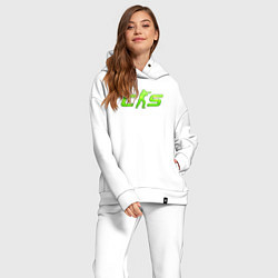 Женский костюм оверсайз CS2 green logo, цвет: белый — фото 2