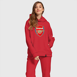 Женский костюм оверсайз Arsenal fc sport, цвет: красный — фото 2