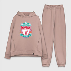 Женский костюм оверсайз Liverpool fc sport collection, цвет: пыльно-розовый