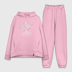 Женский костюм оверсайз Rock tree, цвет: светло-розовый