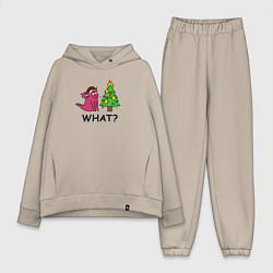 Женский костюм оверсайз Дракон - Символ года, цвет: миндальный