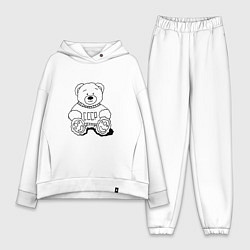 Женский костюм оверсайз Мишка из СССР, цвет: белый