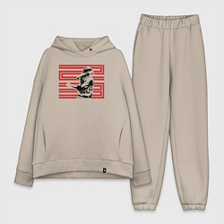 Женский костюм оверсайз 23 Jordan, цвет: миндальный