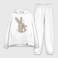 Женский костюм оверсайз Funny bunny, цвет: белый