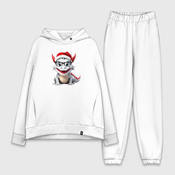 Женский костюм оверсайз Новый год 2024 год дракона, цвет: белый