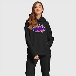 Женский костюм оверсайз Иванна женское имя, цвет: черный — фото 2