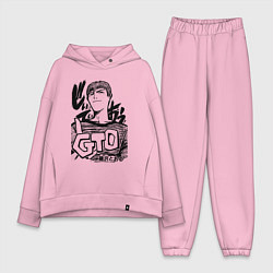 Женский костюм оверсайз Эйкити Онидзука - GTO, цвет: светло-розовый