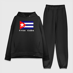 Женский костюм оверсайз Free Cuba, цвет: черный