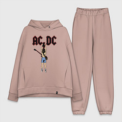 Женский костюм оверсайз Angus Young, цвет: пыльно-розовый