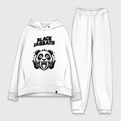 Женский костюм оверсайз Black Sabbath - rock panda, цвет: белый