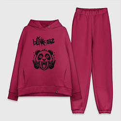 Женский костюм оверсайз Blink 182 - rock panda, цвет: маджента