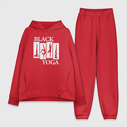 Женский костюм оверсайз Black yoga, цвет: красный