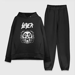 Женский костюм оверсайз Slayer rock panda, цвет: черный