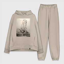 Женский костюм оверсайз Мудрая волчица Холо, цвет: миндальный