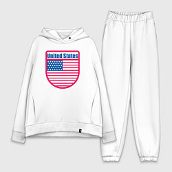 Женский костюм оверсайз United States, цвет: белый