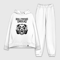 Женский костюм оверсайз Hollywood Undead - rock panda, цвет: белый